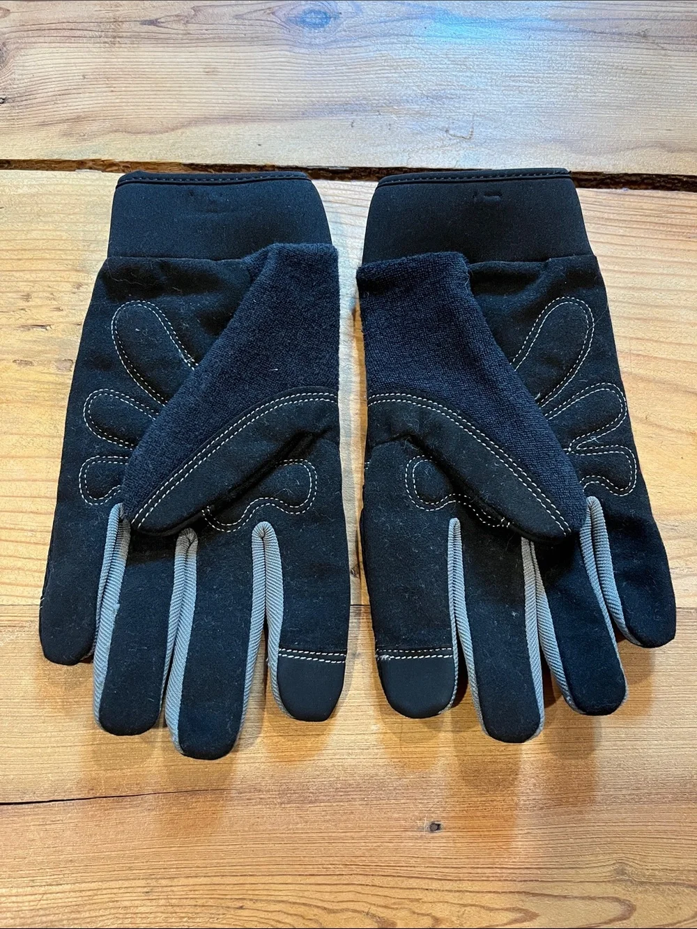 WELLS LAMONT Women's L Black Work Gloves Machine Washable Velcro Cinch
